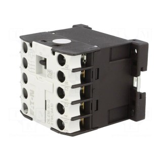 Contactor: 3-pole | NO x3 | Auxiliary contacts: NO | 24VDC | 8.8A | DIN