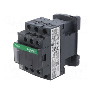 Contactor: 3-pole | NO x3 | Auxiliary contacts: NO + NC | 24VDC | 18A