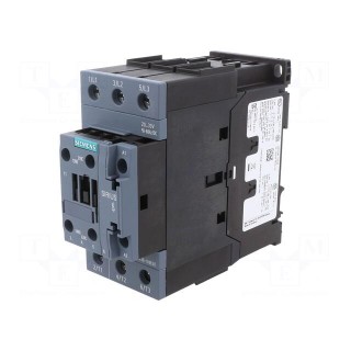 Contactor: 3-pole | NO x3 | Auxiliary contacts: NO + NC | 80A | 3RT20