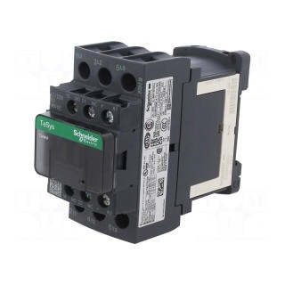 Contactor: 3-pole | NO x3 | Auxiliary contacts: NO + NC | 24VDC | 38A