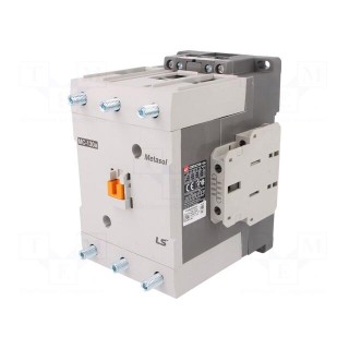 Contactor: 3-pole | NO x3 | Auxiliary contacts: NO + NC | 24VDC | 130A