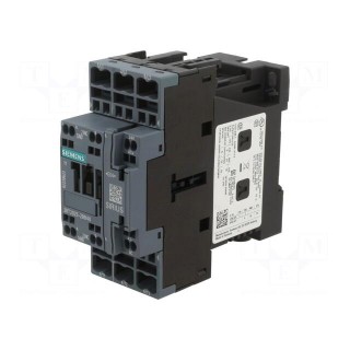 Contactor: 3-pole | NO x3 | Auxiliary contacts: NO + NC | 24VDC | 17A