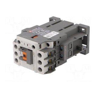 Contactor: 3-pole | NO x3 | Auxiliary contacts: NO + NC | 24VDC | 9A