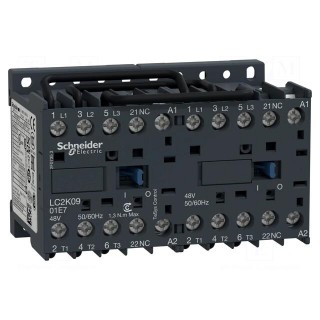 Contactor: 3-pole reversing | NO x3 | Auxiliary contacts: NC | 24VAC