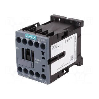 Contactor: 4-pole | NO x4 | 24VDC | 10A | DIN,on panel | 3RH20 | -25÷60°C