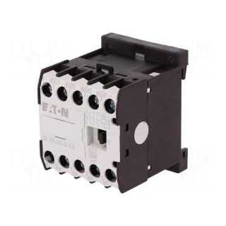 Contactor: 4-pole | NO x4 | 24VDC | 6A | DIN,on panel | DILER | -25÷50°C