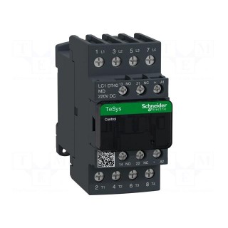 Contactor: 4-pole | NO x4 | Auxiliary contacts: NC + NO | 220VDC | 40A