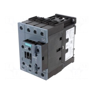 Contactor: 4-pole | NO x4 | Auxiliary contacts: NO + NC | 38A | 3RT23