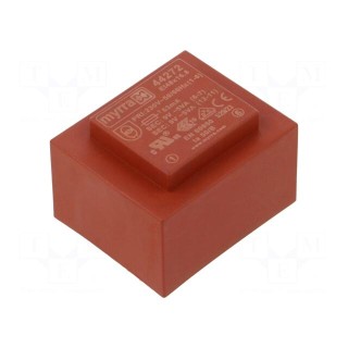 Transformer: encapsulated | 10VA | 230VAC | 9V | 9V | 556mA | 556mA | PCB