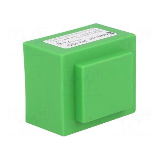 Transformer: encapsulated | 16VA | 230VAC | 12V | 1333.3mA | IP00 | 420g