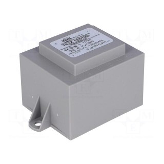 Transformer: encapsulated | 18VA | 230VAC | 18V | 18V | 0.5A | 0.5A | IP00