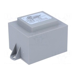 Transformer: encapsulated | 18VA | 230VAC | 12V | 12V | 0.75A | 0.75A