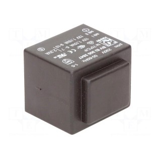 Transformer: encapsulated | 2.3VA | 230VAC | 12V | 12V | 96mA | 96mA | 111g