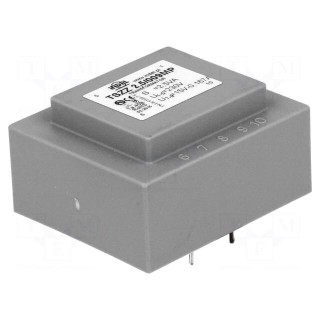 Transformer: encapsulated | 2.5VA | 230VAC | 15V | 0.16A | Mounting: PCB