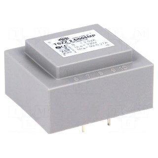 Transformer: encapsulated | 2.5VA | 230VAC | 9V | 270mA | PCB | IP00