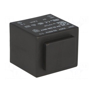 Transformer: encapsulated | 2.8VA | 230VAC | 9V | 311mA | Mounting: PCB