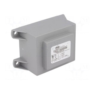 Transformer: encapsulated | 20VA | 230VAC | 12V | 1.66A | Mounting: PCB