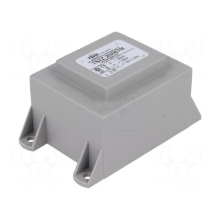 Transformer: encapsulated | 20VA | 230VAC | 15V | 1.33A | Mounting: PCB