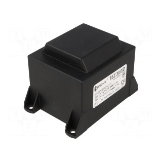 Transformer: encapsulated | 30VA | 230VAC | 12V | 12V | 1.25A | 1.25A | PCB