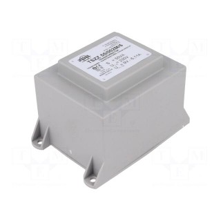 Transformer: encapsulated | 55VA | 230VAC | 9V | 6.1A | Mounting: PCB