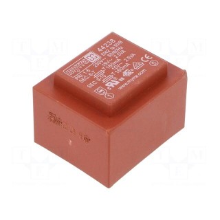 Transformer: encapsulated | 5VA | 230VAC | 15V | 15V | 167mA | 167mA