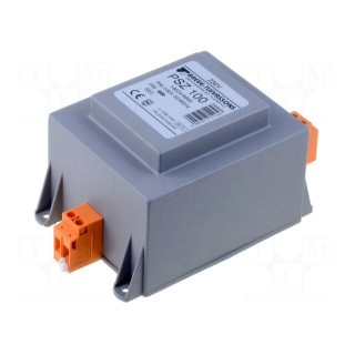 Transformer: mains | 100VA | 400VAC | 230V | Leads: terminal block