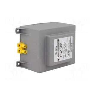 Transformer: mains | 100VA | 400VAC | 24V | Leads: terminal block | IP30