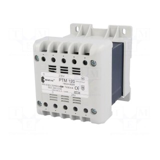 Transformer: mains | 120VA | 230VAC | 24V | Leads: terminal block | IP21