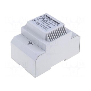 Transformer: mains | 50VA | 230VAC | 12V | IP30 | Mounting: DIN | 1.1kg