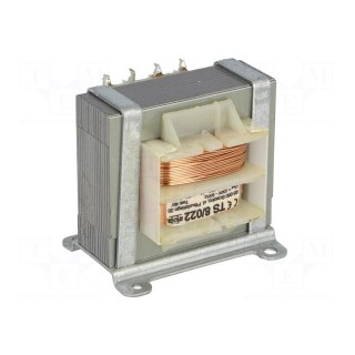 Transformer: mains | 8VA | 230VAC | 6V | 6V | 650mA | 650mA | Leads: for PCB