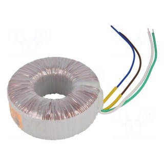 Transformer: toroidal | 200VA | 230VAC | 24V | 8.333A | 1.9kg | Ø: 115mm