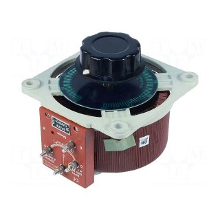 Variable autotransformer | 230VAC | Uout: 0÷260V | 6.5A | on panel