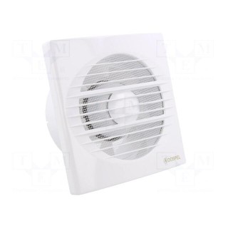 Fan: AC | axial | 230VAC | Ø118mm | 150m3/h | 46dBA | slide bearing | IPX4