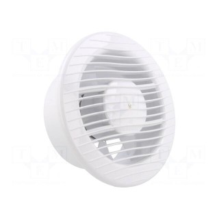 Fan: AC | axial | 230VAC | Ø148mm | 280m3/h | 47dBA | ball bearing | IPX4