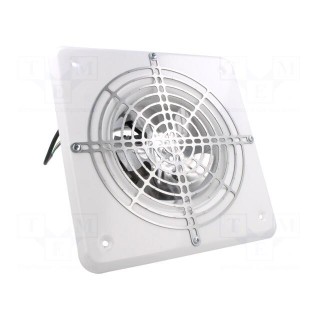 Fan: AC | axial | 230VAC | Ø158mm | 280m3/h | 51dBA | slide bearing | IPX2