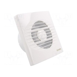 Fan: AC | axial | 230VAC | Ø99mm | 100m3/h | 40dBA | slide bearing | IPX4