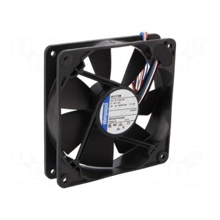 Fan: DC | axial | 12VDC | 119x119x25mm | 168m3/h | 43dBA | ball bearing