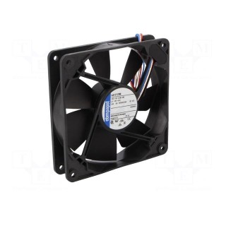 Fan: DC | axial | 12VDC | 119x119x25mm | 168m3/h | 43dBA | ball bearing