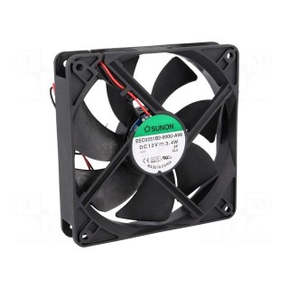 Fan: DC | axial | 12VDC | 120x120x25mm | 158m3/h | 40.5dBA | ball bearing