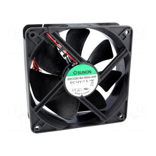 Fan: DC | axial | 12VDC | 120x120x38mm | 197.2m3/h | 44dBA | ball bearing