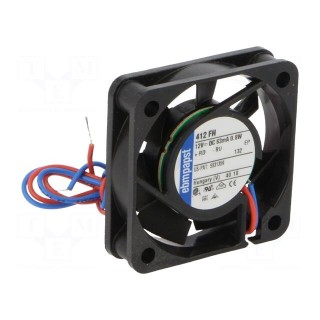 Fan: DC | axial | 12VDC | 40x40x10mm | 9m3/h | 26dBA | slide bearing