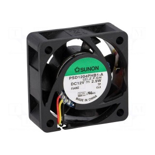 Fan: DC | axial | 12VDC | 40x40x15mm | 23.78m3/h | 44.2dBA | ball bearing