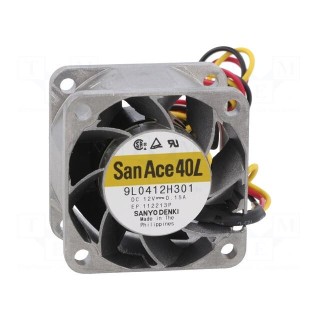 Fan: DC | axial | 12VDC | 40x40x28mm | 9.6m3/h | 40dBA | ball bearing