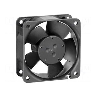 Fan: DC | axial | 12VDC | 60x60x25mm | 46.1m3/h | 38dBA | ball bearing