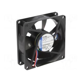 Fan: DC | axial | 12VDC | 80x80x25mm | 58m3/h | 26dBA | slide bearing