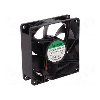 Fan: DC | axial | 12VDC | 80x80x25mm | 69.29m3/h | 33dBA | slide bearing