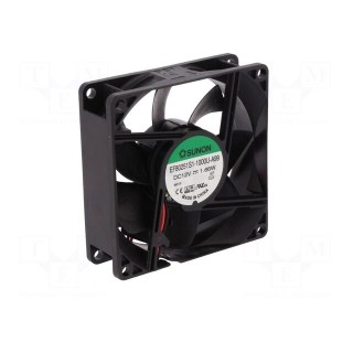 Fan: DC | axial | 12VDC | 80x80x25mm | 69.29m3/h | 33dBA | slide bearing