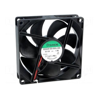 Fan: DC | axial | 12VDC | 90x90x25mm | 67.11m3/h | 28dBA | ball bearing
