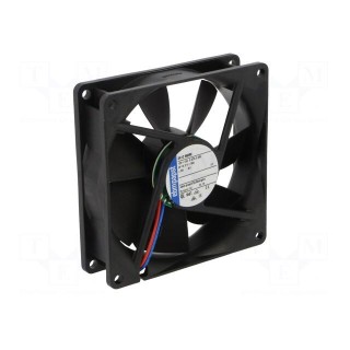 Fan: DC | axial | 12VDC | 92x92x25mm | 102m3/h | 39dBA | slide bearing