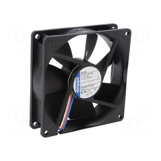 Fan: DC | axial | 12VDC | 92x92x25mm | 84m3/h | 32dBA | ball bearing